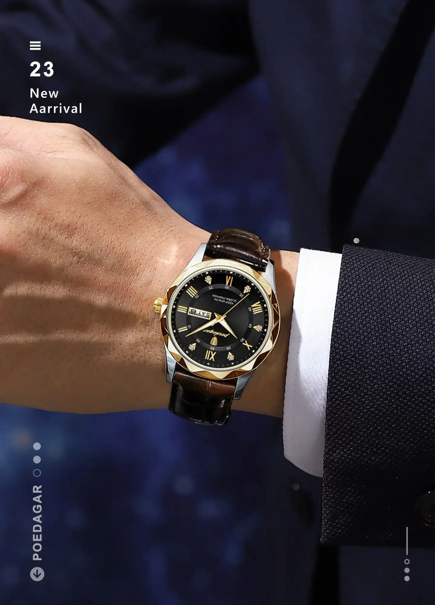 Luxury men's watch - POEDAGAR - Image 4